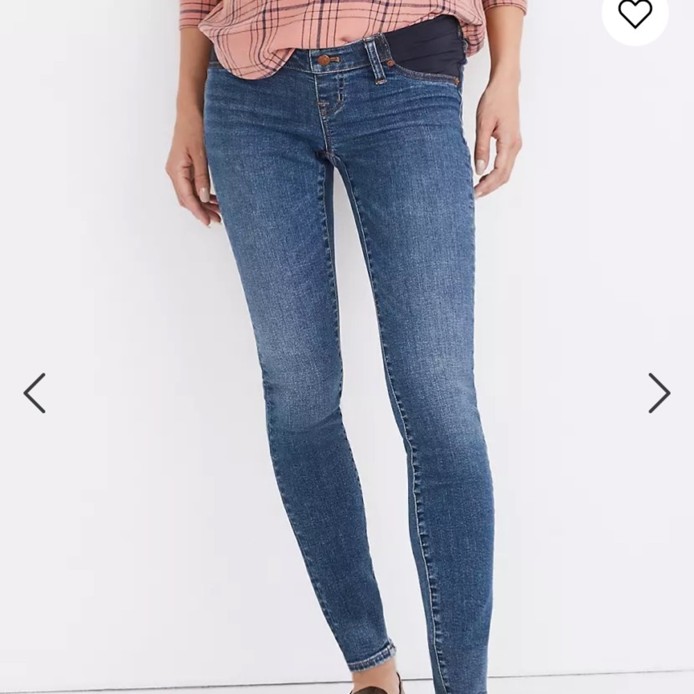 Maternity Side-Panel Skinny Jeans Wendover Wash: Adjustable TENCEL Denim Edition